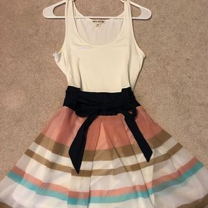 Tank dress with chiffon skirt